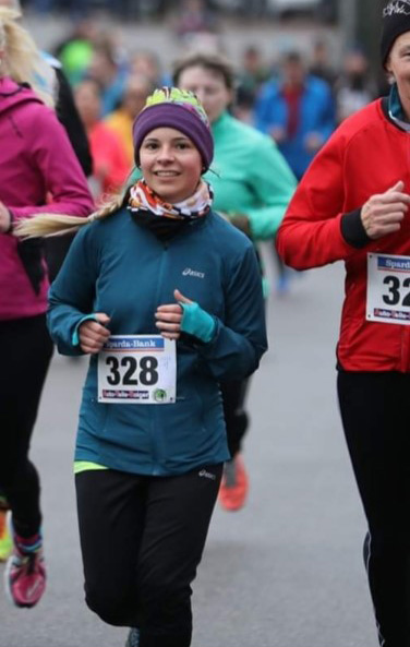 Lisa beim Silvesterlauf